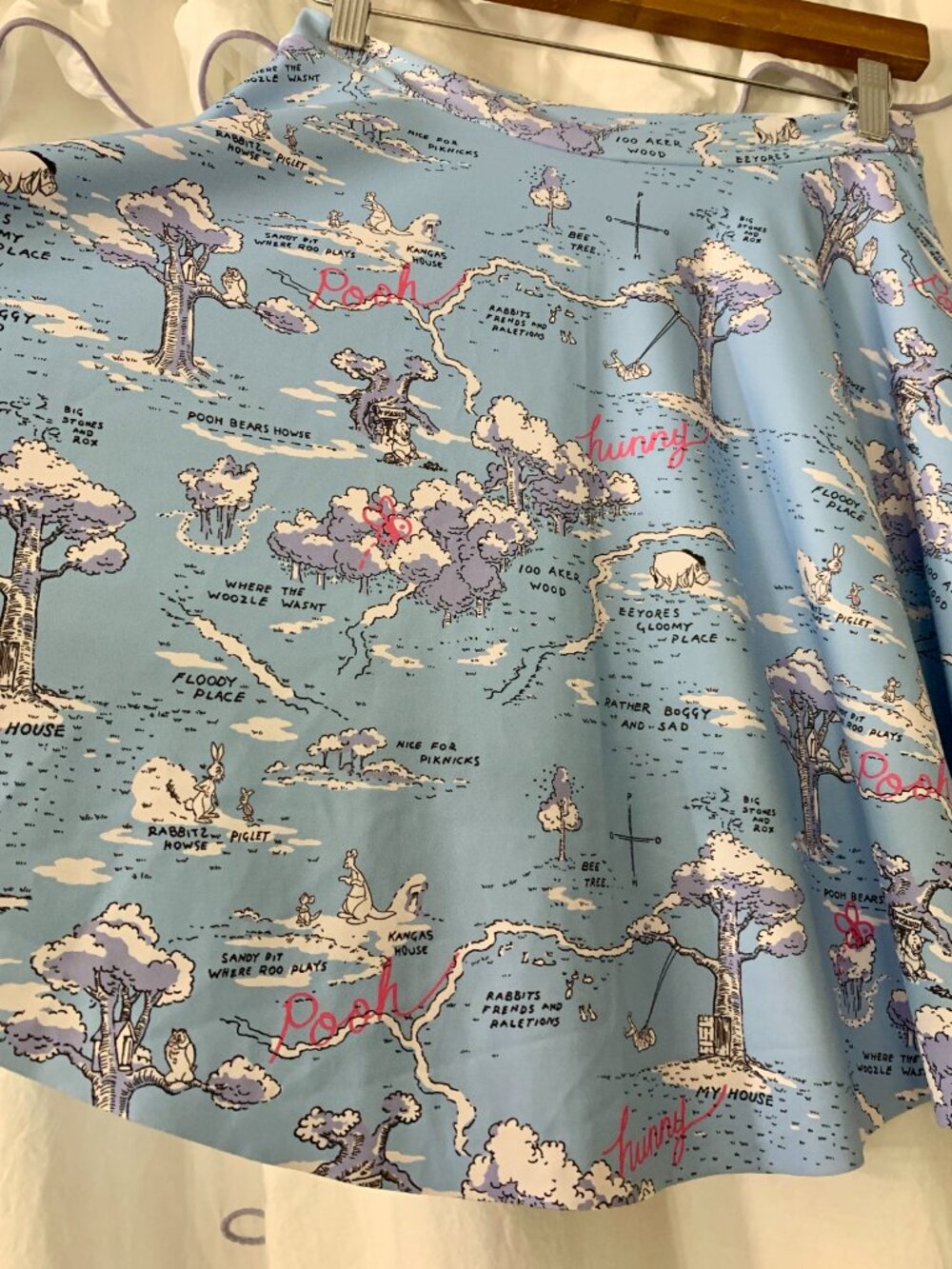 Black Milk Disney Winnie The Pooh Hundred Acre Woods Skirt Size Large Blackmilk - Picture 2 of 6